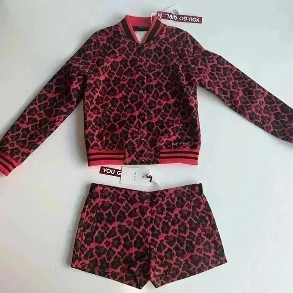 Nik & Nik Girl’s Red Leopard Shorts - Picture 3 of 6